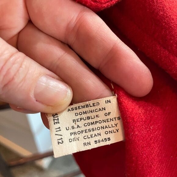 Red wool blazer - S - Picture 4 of 6